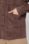 Рубашка жакет из вельвета (коричневая) Б8377