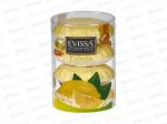 EVISSA Туалетное мыло пвх стакан,  4*110 гр. Лимон /16 Турция