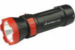 Ultraflash фонарь ручной LED3849 (акк. 4V 0.3Ah) 1св/д (80lm) до 100м, черн-крас/пластик, вилка 220V