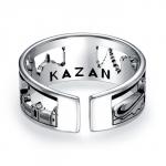 Кольцо "Казань", посеребрение с оксидированием, 19 размер