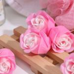 Розы мыльные, бело-розовые, набор, 81 шт