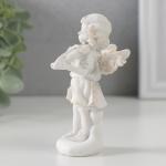 Сувенир полистоун "Белоснежный ангел на облаке со скрипкой" 10,5х5,8х5,5 см
