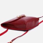 Мини-рюкзак из искусственной кожи на магните, цвет красный