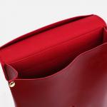 Мини-рюкзак из искусственной кожи на магните, цвет красный