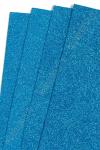 Фоамиран глиттерный 2 мм, 40*60 см Premium (10 листов) SF-3010, синий №007