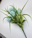 Декоративные растения, цвет бирюзовый, 40 см, 8 голов