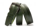 Кожаный зеленый мужской джинсовый ремень B40-2194