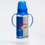 Бутылочка для кормления Race baby, классическое горло, от 0 мес, 250 мл., цилиндр, с ручками