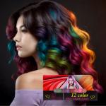 Мелки для волос с расческой, набор 14 цветов (2+12)
