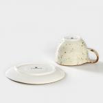 Чайная пара фарфоровая Samold «Хорека Графит», 250 мл, 12х9х7 см, 2 предмета