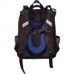 Рюкзак каркасный школьный 38 х 30 х 16 см, эргономичная спинка, Stavia "Space", чёрный/синий