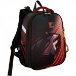 Рюкзак каркасный школьный 38 х 30 х 16 см, эргономичная спинка, Stavia "Super car", чёрный/красный