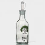 Бутылка стеклянная для соусов и масла Доляна «Дерево оливы», 200 мл, 5_20 см
