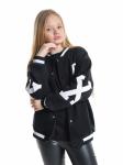 Бомбер (куртка) (128-146 см) 33-7594-1(3) черный
