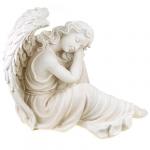 Скульптура-фигура для сада из полистоуна "Ангел-девушка" 38х49 см (Россия)