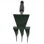 Рыхлитель комбинированный 3 зуба/мотыга 18х4,5 см, "Металлик", металлический черенок с пластмассовым наконечником (Россия)