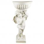 Скульптура-фигура для сада из полистоуна "Ангел с чашей на голове" 40х92 см (Россия)