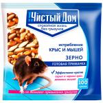 Средство от крыс, мышей "Чистый дом" зерно 100гр, в пакете (Россия)