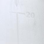 Канистра пластмассовая 20л, 29х24х41см, горл д5см, пластмассовая крышка, с ручкой, белый (Россия)