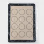 Силиконовый коврик для макаронс армированный «Макарон.Плюс», 42*29,5 см, цвет МИКС