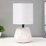 Настольная лампа "Аделла" Е14 40Вт бело-розовый 15х15х29 см