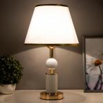 Настольная лампа Агата E27 40Вт бело-золотой 25х25х42,5 см RISALUX