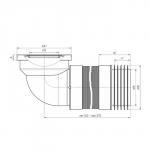 Гофра для унитаза "АНИ Пласт" K729R, d=100 мм, 90°, L=340-870 мм