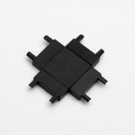 Коннектор ультратонкий х-образный черный 4,6х4,6х0,6 см