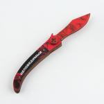 Сувенир деревянный нож наваха "Красный дым", 22 см