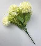 Хризантема белая букет 4головы 35см с зеленью