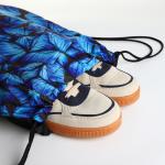 Мешок для обуви на шнурке, цвет синий/разноцветный