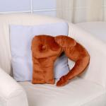 Мягкая игрушка-подушка «Мужское плечо», 27 см, цвет коричневый