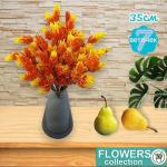 Хмель, оранжевое декоративное растение 7 веточек 35см, пластик