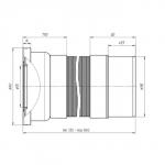 Гофра для унитаза "АНИ Пласт" K721R, d=110 мм, L=310-840 мм