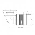 Гофра для унитаза "АНИ Пласт" K722R, d=115 мм, 90°, L=310-840 мм