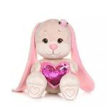 Мягкая игрушка Зайка Лин с Розовым Сердцем 25  см.