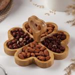 Менажница Доляна «Цветок», 19,5_19,5 см, бамбук