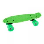 Скейтборд пластик 41x12  см, с большими PVC колесом (6  см.) без света, зелёный