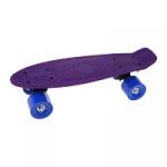 Скейтборд пластик 41x12  см, с большими PVC колесом (6  см.) без света, фиолетовый