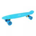 Скейтборд пластик 56  см, колеса PVC, крепления алюмин., голубой