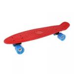 Скейтборд пластик 55x15  см, PVC колеса без света с пластмассовым креплениям, красный