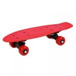 Скейтборд-пенниборд пластик 43  см., колеса PVC, крепления пластик, красный