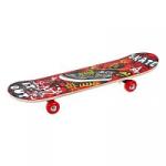 Скейтборд деревянный, PVC колеса без света 60*15  см. макс. нагрузка до 30 кг., Принт SKA