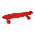 Скейтборд пластик 56  см, колеса PU со светом, крепления алюмин., красный