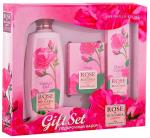 Rose of bulgaria набор подарочный n5/мыло натуральное косметическое 100,0+гель для душа 330мл+крем для рук 75мл/