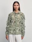 блузка женская зеленый абстракция