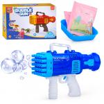 Бластер "Bubble gun" для пускания мыльных пузырей (25 отверстий) в коробке