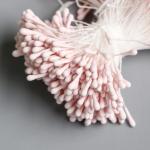 Тычинки для цветов "Капельки матовые бледно-розовые" d=1,5 мм набор 400 шт длина 6 см