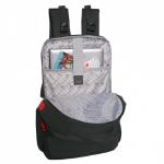 Рюкзак молодёжный 45 х 31 х 12 см, эргономичная спинка, Across М-4, чёрный/красный M-4-2