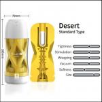 Мастурбатор GALAKU CUP  Desert, с вибрацией, 20 режимов, ЗУ USB, желтый
